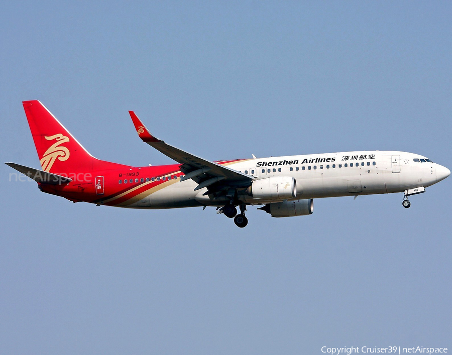 Shenzhen Airlines Boeing 737-87L (B-1993) | Photo 345934