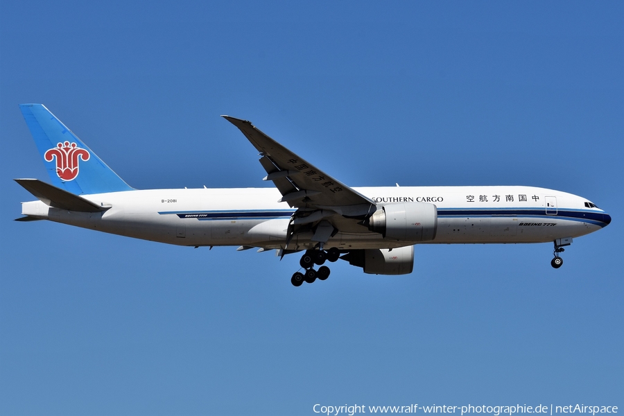 China Southern Cargo Boeing 777-F1B (B-2081) | Photo 454649