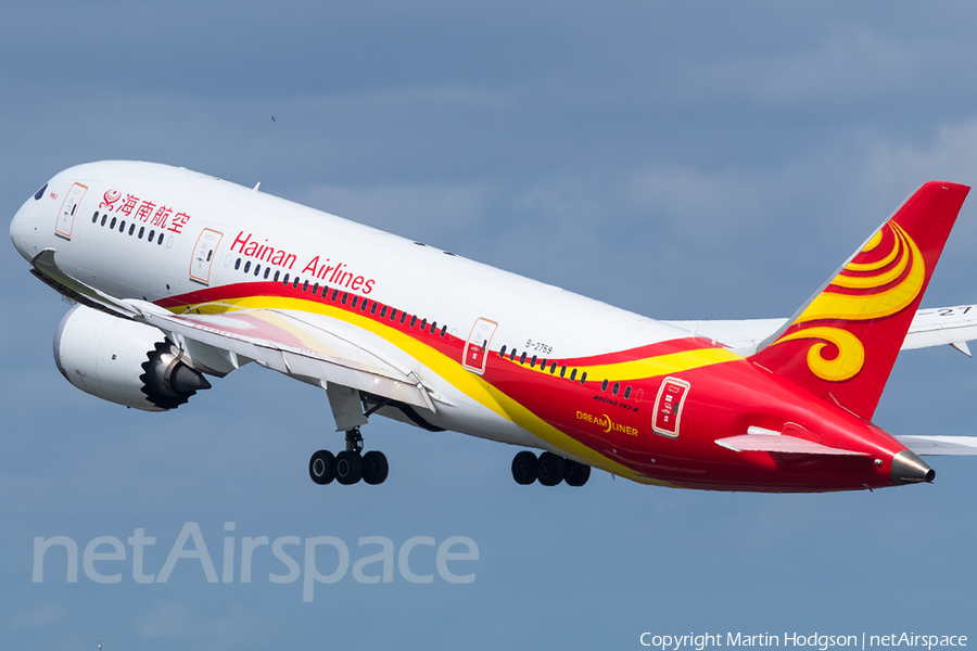 Hainan Airlines Boeing 787-8 Dreamliner (B-2759) | Photo 174580