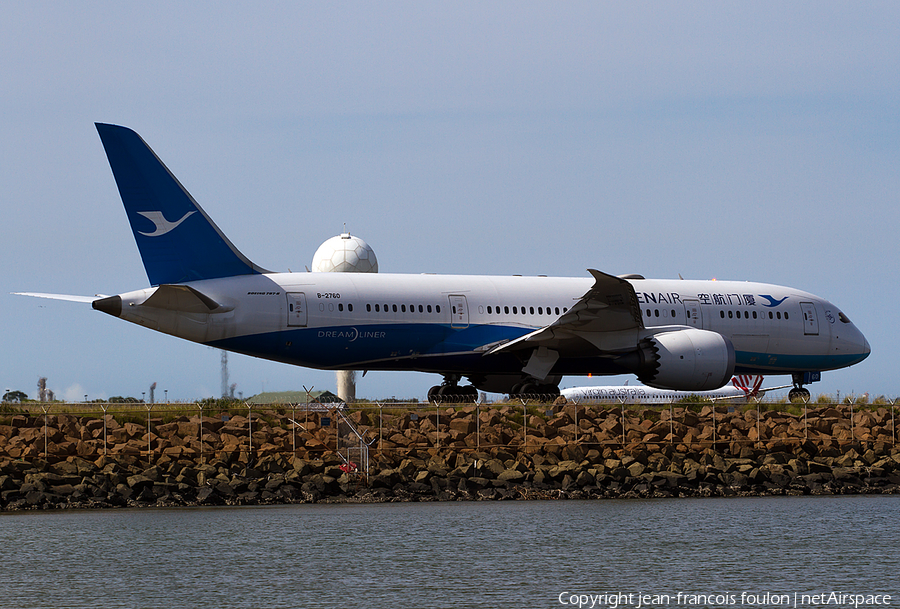 Xiamen Airlines Boeing 787-8 Dreamliner (B-2760) | Photo 106063