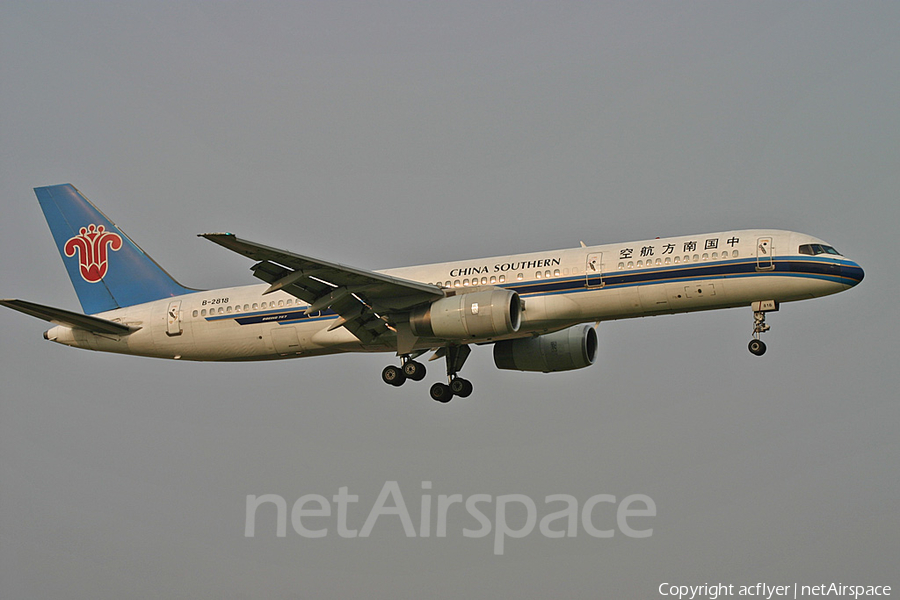 China Southern Airlines Boeing 757-21B (B-2818) | Photo 160960