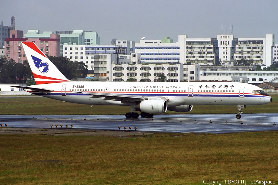 China Southwest Airlines Boeing 757-2Y0 (B-2826) | Photo 289874