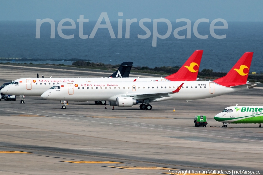 Tianjin Airlines Embraer ERJ-195LR (ERJ-190-200LR) (B-3100) | Photo 337720