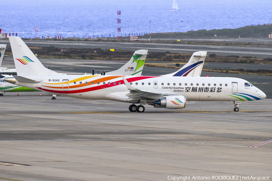 Colorful Guizhou Airlines Embraer ERJ-190LR (ERJ-190-100LR) (B-3242) | Photo 130264