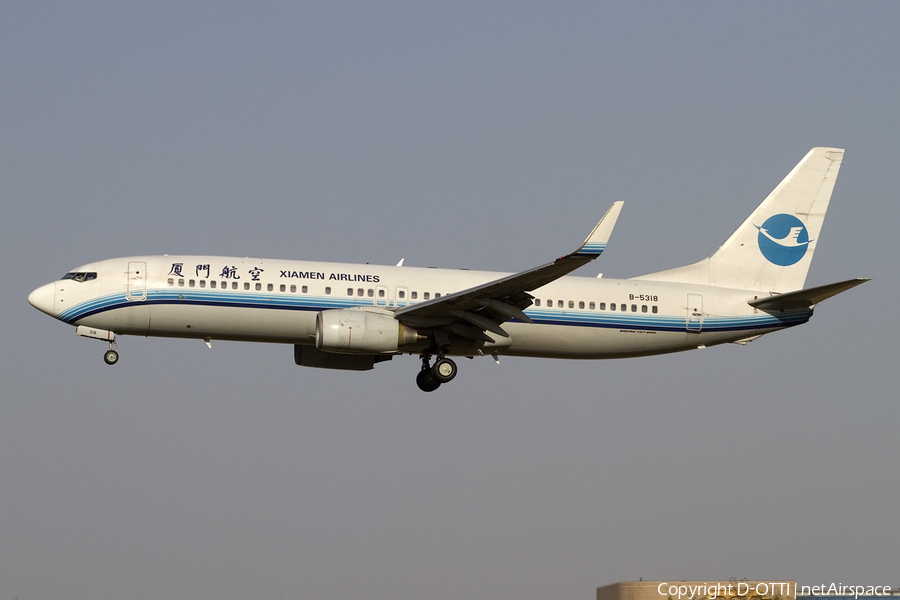 Xiamen Airlines Boeing 737-85C (B-5318) | Photo 406185