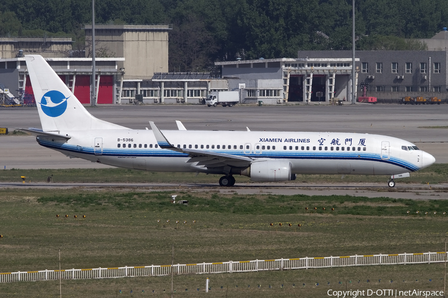 Xiamen Airlines Boeing 737-86N (B-5386) | Photo 406900