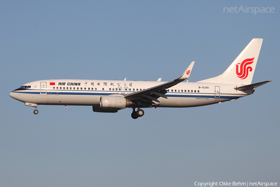 Air China Boeing 737-89L (B-5391) | Photo 69628