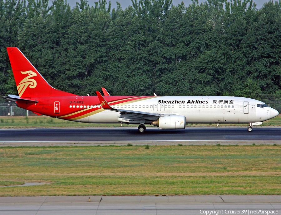 Shenzhen Airlines Boeing 737-87L (B-5402) | Photo 62251