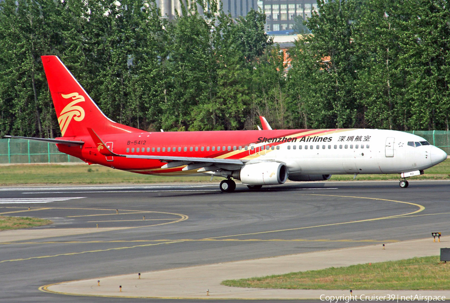 Shenzhen Airlines Boeing 737-87L (B-5412) | Photo 57997