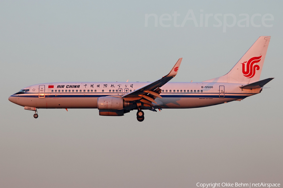 Air China Boeing 737-89L (B-5500) | Photo 70057