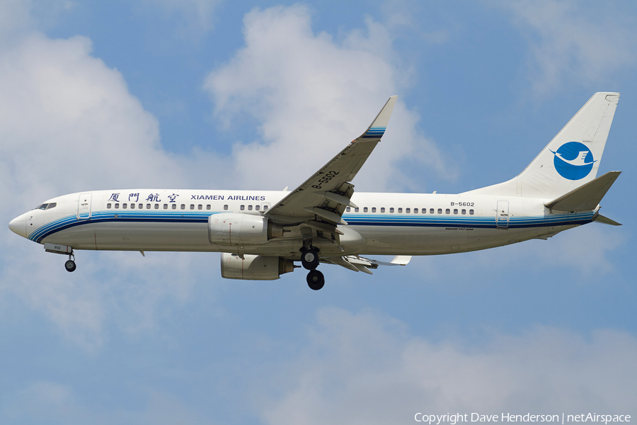 Xiamen Airlines Boeing 737-86N (B-5602) | Photo 21933