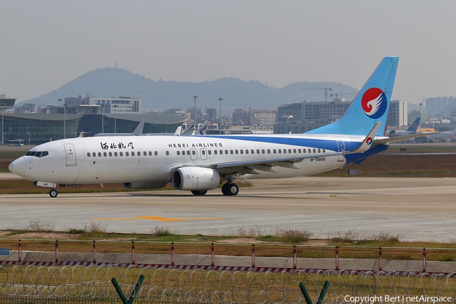Hebei Airlines Boeing 737-85C (B-5660) | Photo 492431