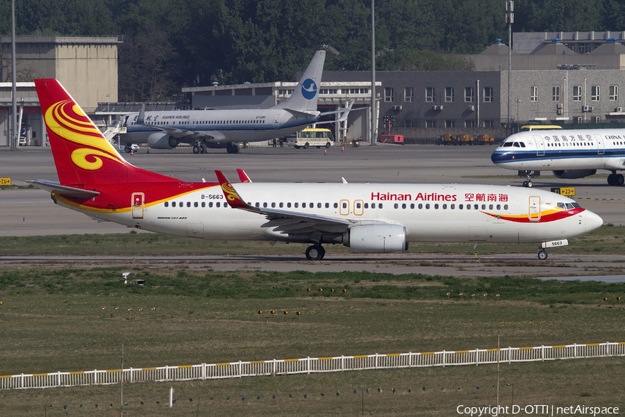 Hainan Airlines Boeing 737-84P (B-5663) | Photo 406890