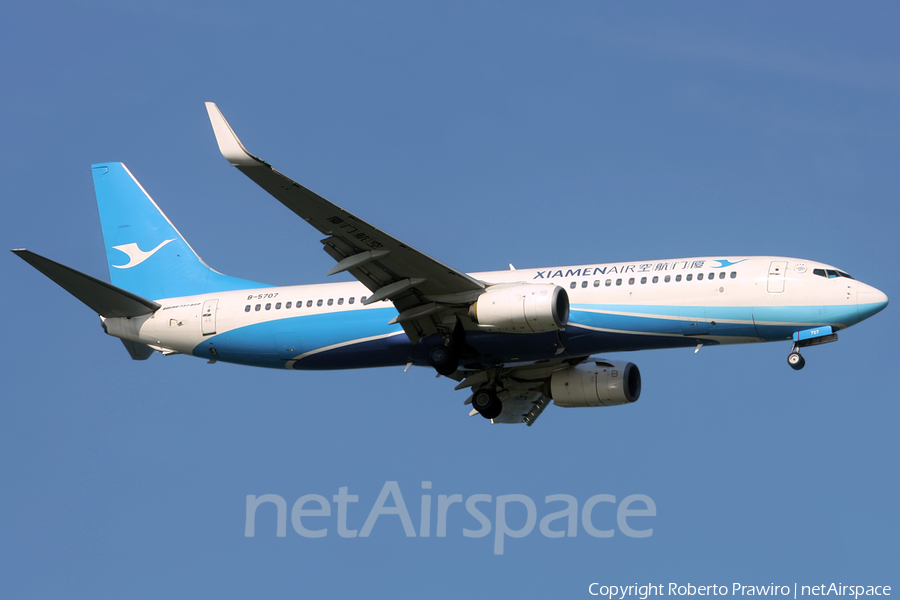 Xiamen Airlines Boeing 737-85C (B-5707) | Photo 376730