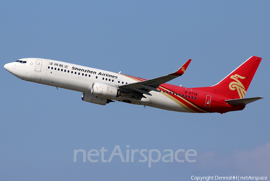 Shenzhen Airlines Boeing 737-87L (B-5778) | Photo 344896