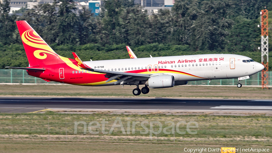 Hainan Airlines Boeing 737-84P (B-5798) | Photo 251432