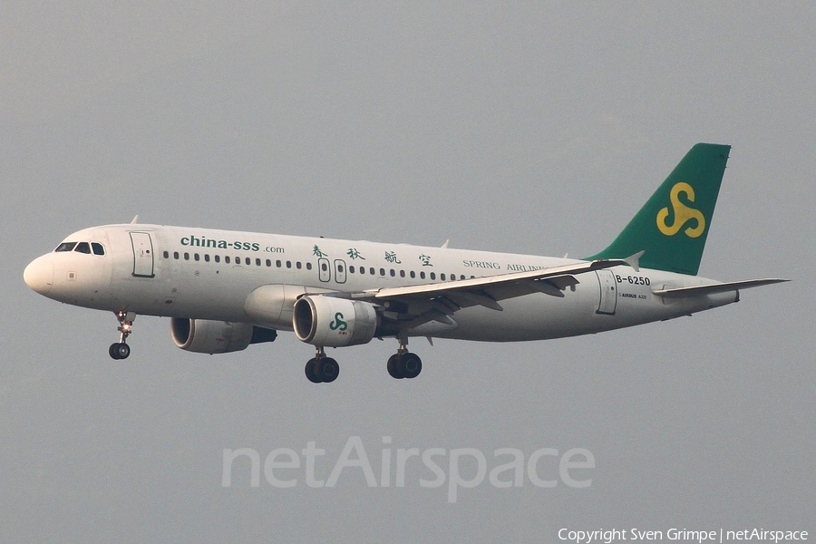 Spring Airlines Airbus A320-214 (B-6250) | Photo 17493