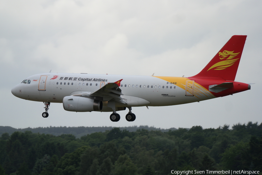 Capital Airlines Airbus A319-133X CJ (B-6418) | Photo 102898