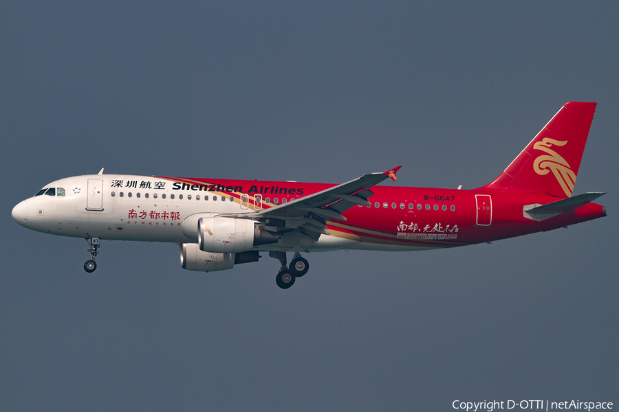 Shenzhen Airlines Airbus A320-214 (B-6647) | Photo 397418