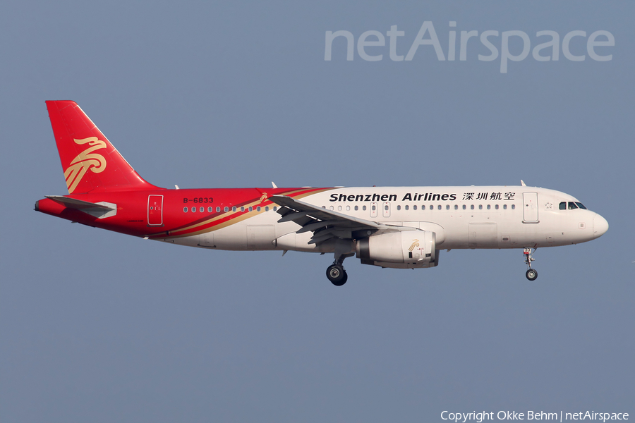 Shenzhen Airlines Airbus A320-232 (B-6833) | Photo 156270