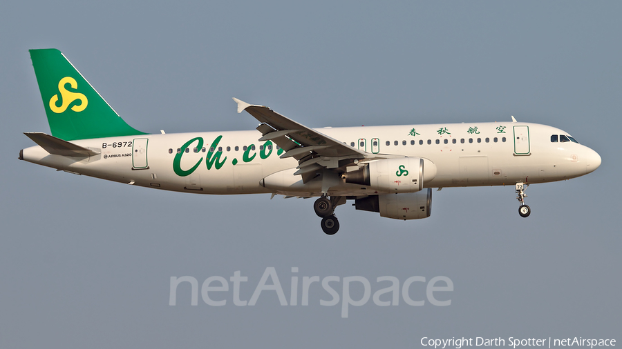 Spring Airlines Airbus A320-214 (B-6972) | Photo 318057