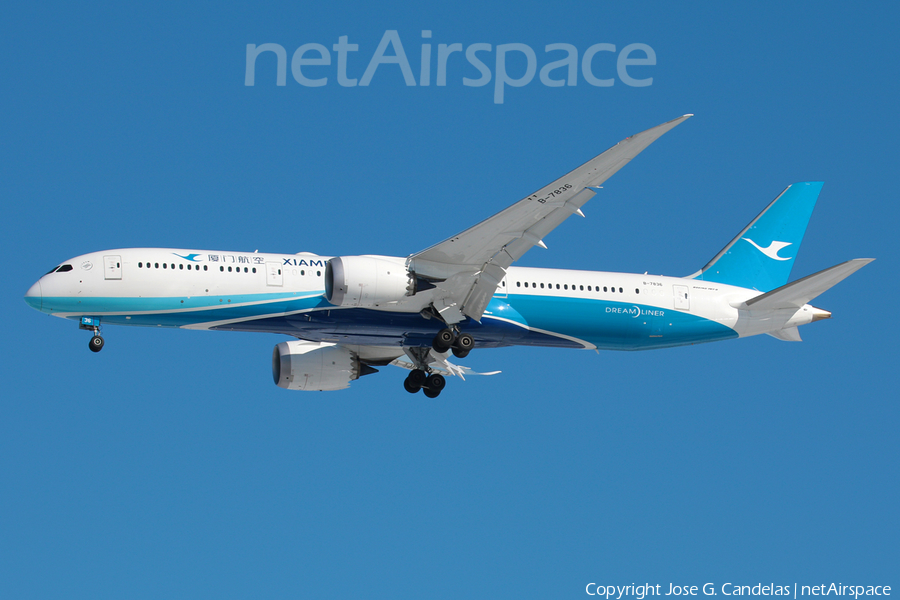 Xiamen Airlines Boeing 787-9 Dreamliner (B-7836) | Photo 209831