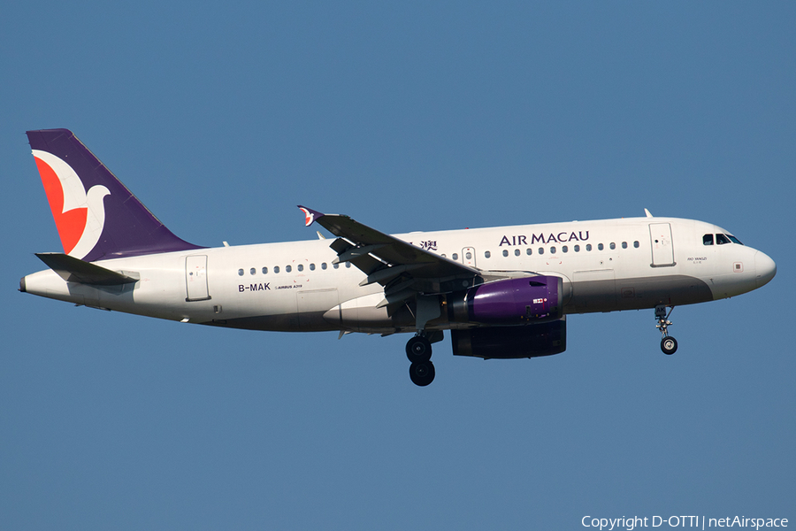 Air Macau Airbus A319-132 (B-MAK) | Photo 284916