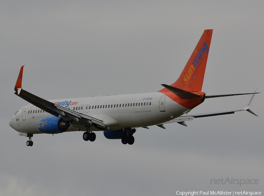 Sunwing Airlines Boeing 737-86Q (C-FEAK) | Photo 50437