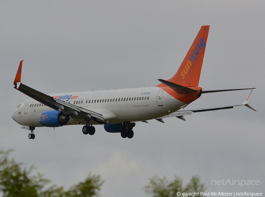 Sunwing Airlines Boeing 737-86Q (C-FEAK) | Photo 50580