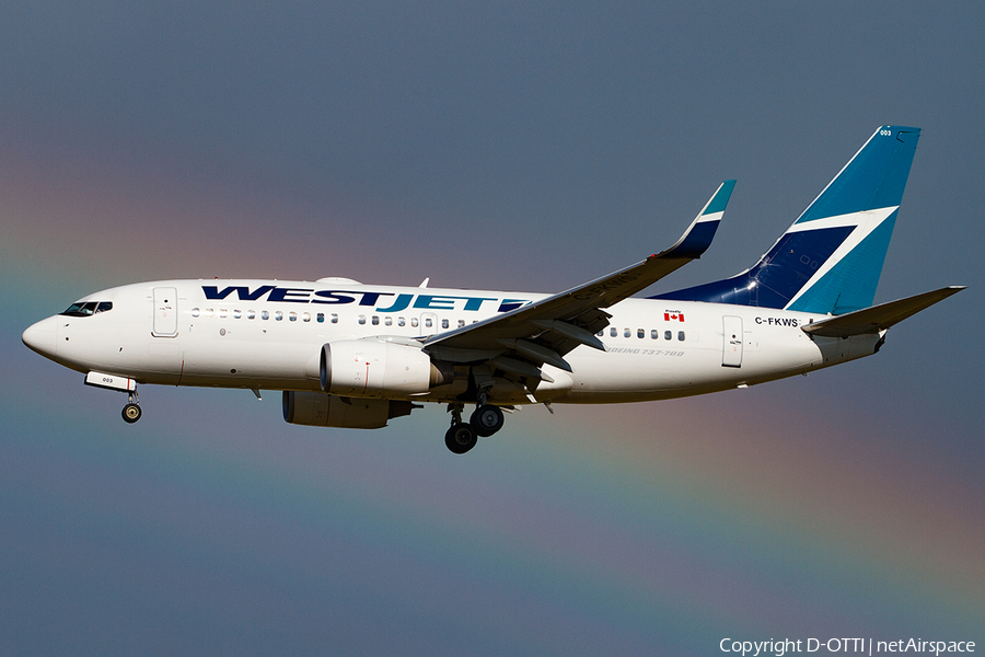 WestJet Boeing 737-76N (C-FKWS) | Photo 445050