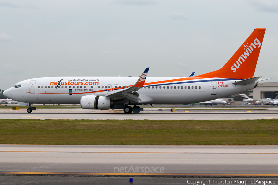 Sunwing Airlines Boeing 737-8Q8 (C-FTAH) | Photo 102396