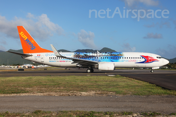 Sunwing Airlines Boeing 737-8Q8 (C-FTAH) at  Philipsburg - Princess Juliana International, Netherland Antilles