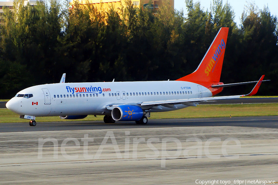 Sunwing Airlines Boeing 737-808 (C-FTDW) | Photo 69790
