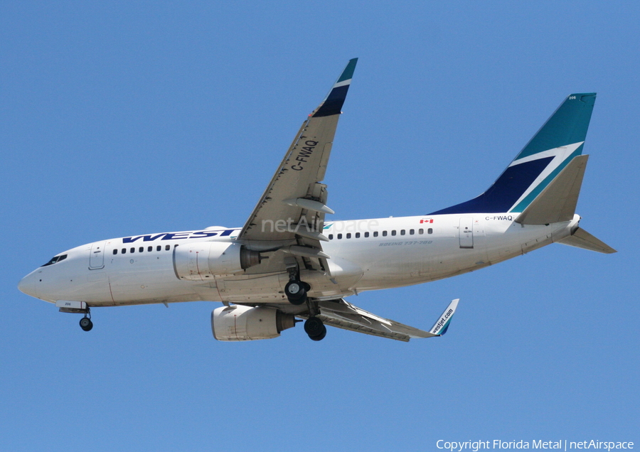 WestJet Boeing 737-7CT (C-FWAQ) | Photo 559007