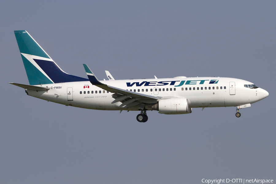 WestJet Boeing 737-7CT (C-FWSV) | Photo 441778