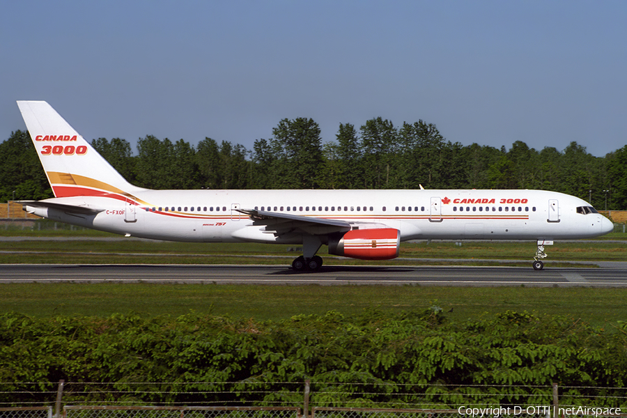 Canada 3000 Boeing 757-28A (C-FXOF) | Photo 406066