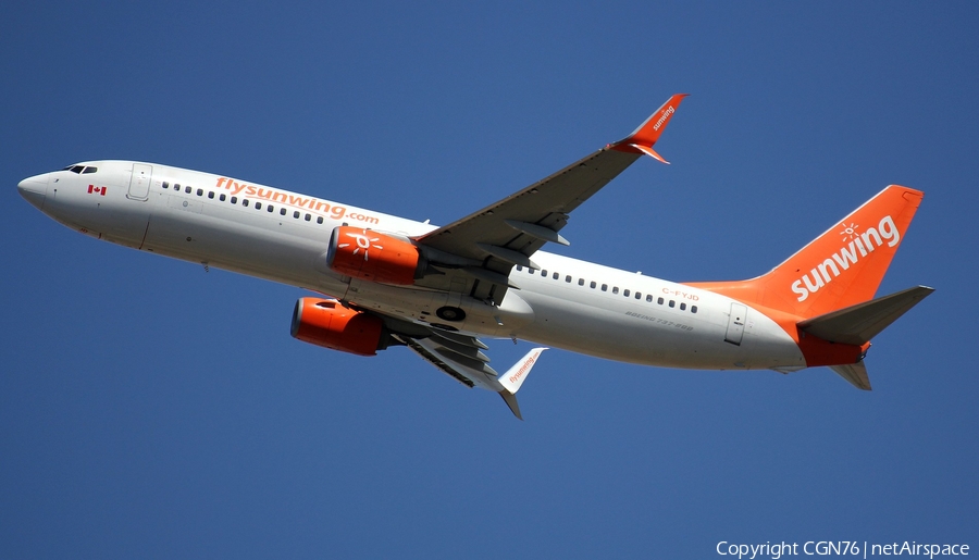 Sunwing Airlines Boeing 737-8Q8 (C-FYJD) | Photo 507769