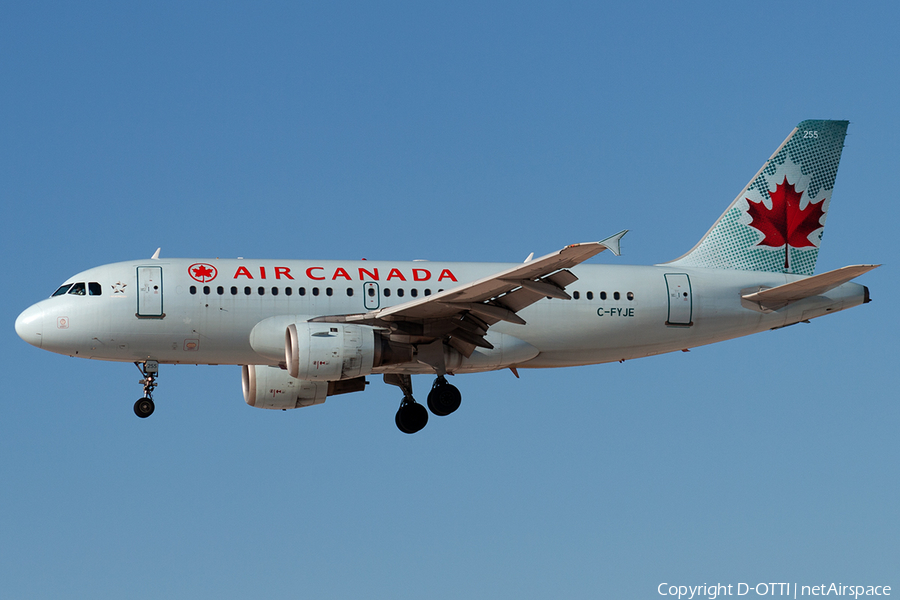 Air Canada Airbus A319-114 (C-FYJE) | Photo 181088