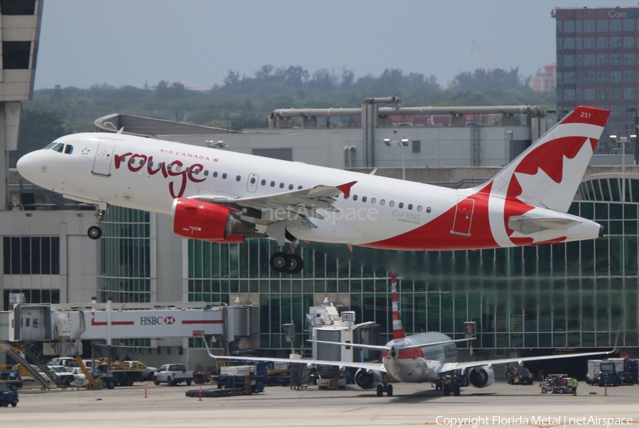 Air Canada Rouge Airbus A319-114 (C-FYNS) | Photo 336793