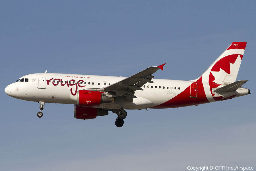 Air Canada Rouge Airbus A319-114 (C-GBHR) | Photo 467802