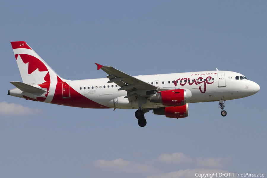 Air Canada Rouge Airbus A319-114 (C-GBHR) | Photo 440649