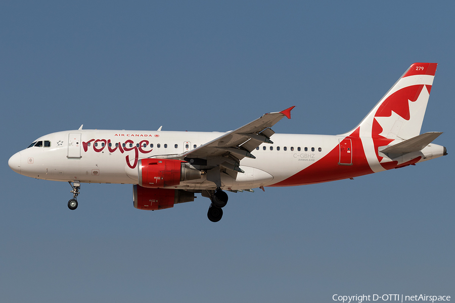 Air Canada Rouge Airbus A319-114 (C-GBHZ) | Photo 201420