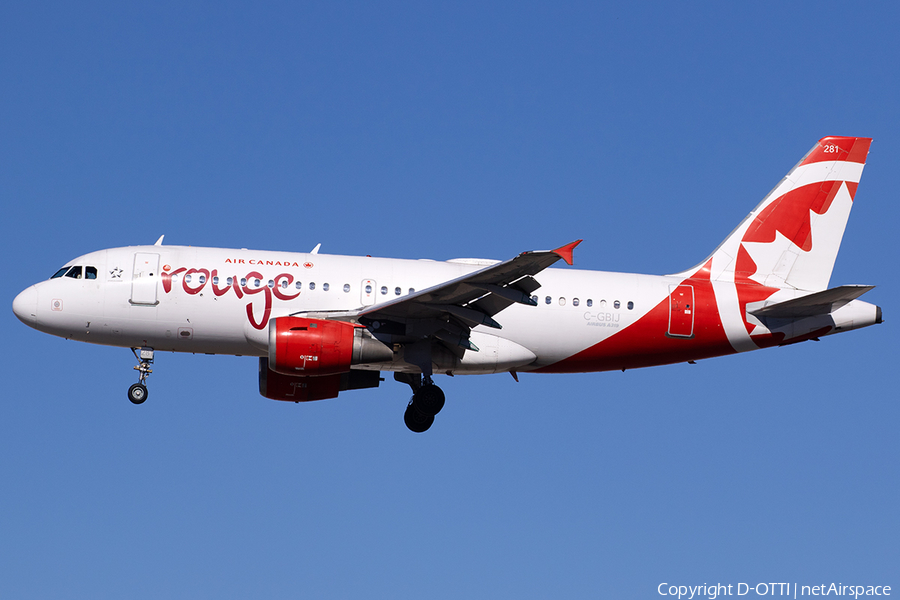 Air Canada Rouge Airbus A319-114 (C-GBIJ) | Photo 550481