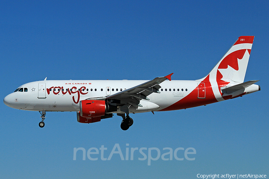 Air Canada Rouge Airbus A319-114 (C-GBIJ) | Photo 171654