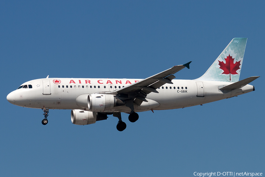 Air Canada Airbus A319-114 (C-GBIK) | Photo 184123