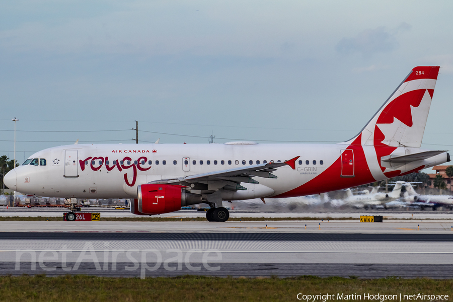 Air Canada Rouge Airbus A319-114 (C-GBIN) | Photo 335121