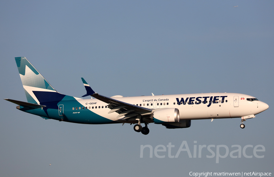 WestJet Boeing 737-8 MAX (C-GEHF) | Photo 281137