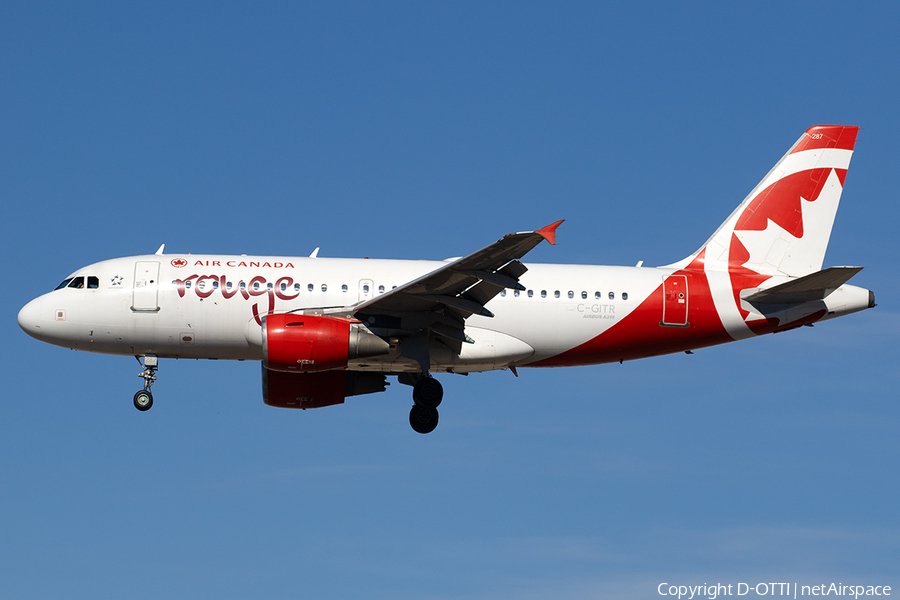 Air Canada Rouge Airbus A319-112 (C-GITR) | Photo 547340
