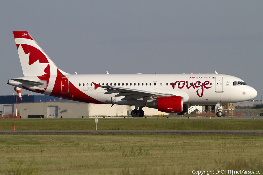 Air Canada Rouge Airbus A319-112 (C-GKOB) | Photo 445641