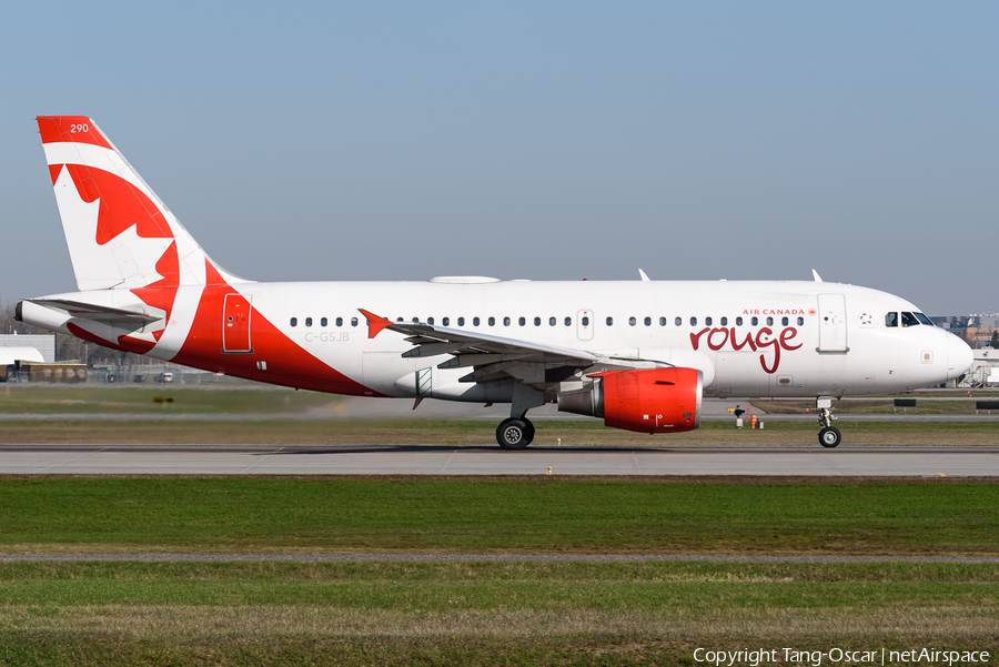 Air Canada Rouge Airbus A319-112 (C-GSJB) | Photo 443262